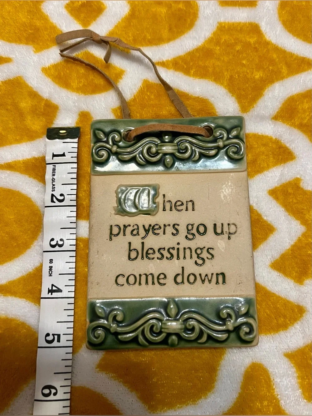 Ceramic Hanging Wall Plaque 